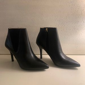New ultra chic black leather ankle boots.